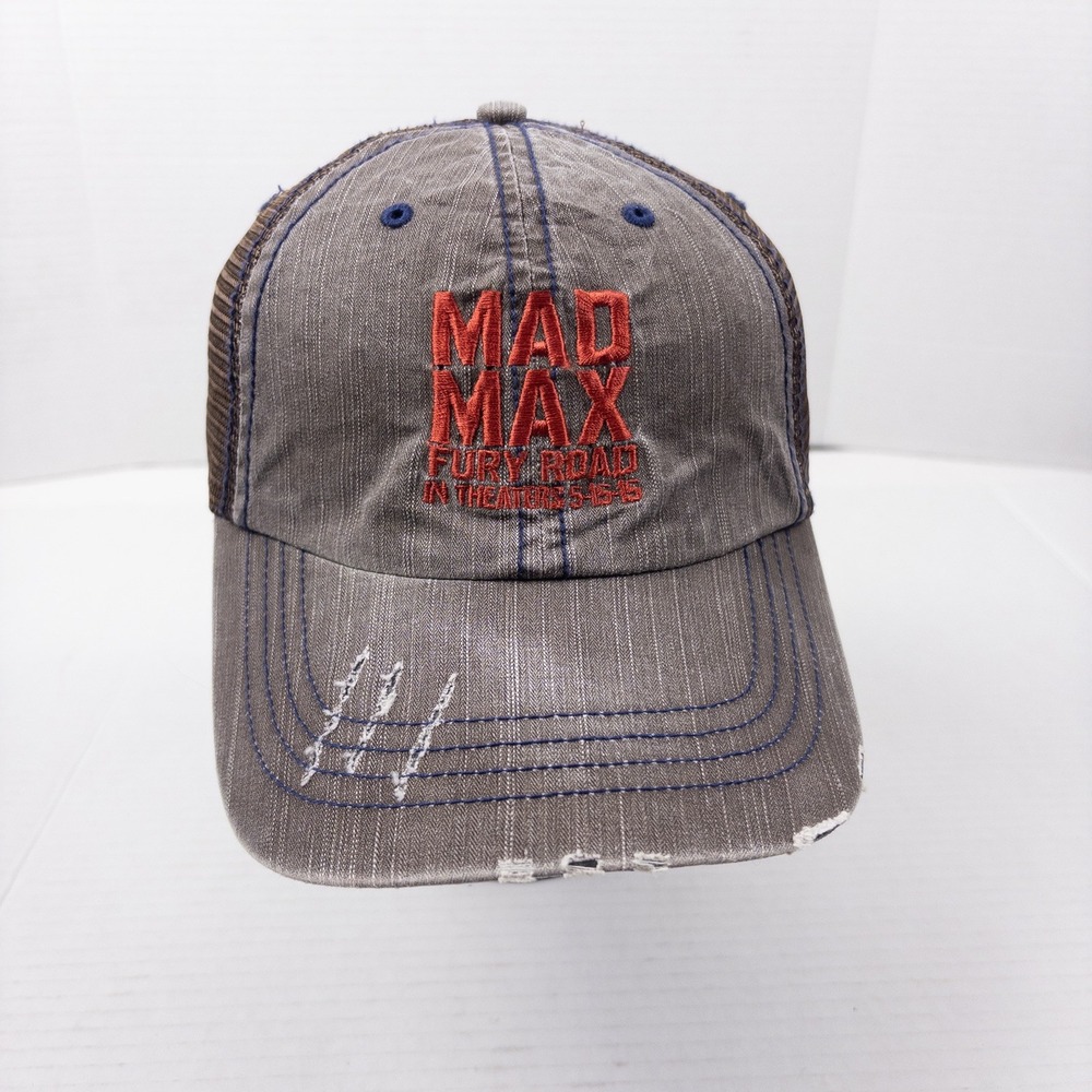Mad Max Fury Road Trucker Hat OS Grey Brown Distressed Movie Promo Baseball Cap